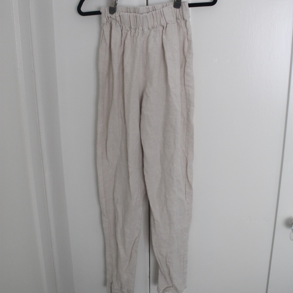 Tilda Pants Elizabeth Suzann Midweight Linen Flax